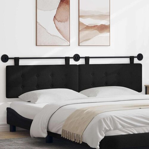  Držeće uzglavlje Zidne Crna 210 x 55 x 5 cm tkanina - Crna 200 cm bez LED Cene