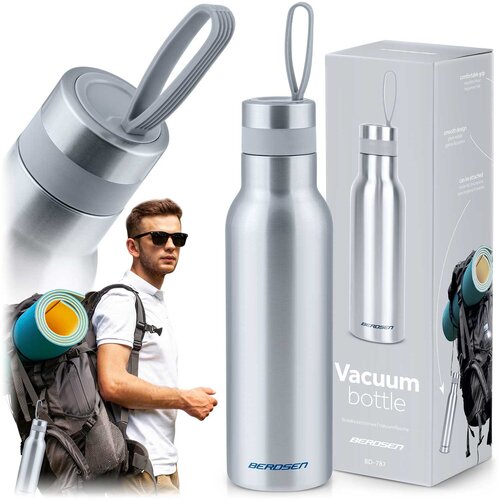Berdsen 500 ml Vacuum Flask - Silver Insulated Thermos for Hot and Cold Drinks, (21740607) Cene