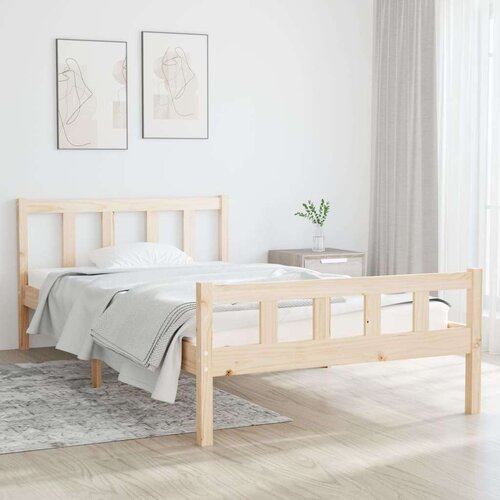  Posteljni okvir trden les 100x200 cm, (20648372) Slike