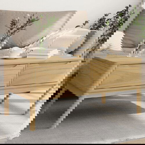 vidaXL Stolić za kavu FLORO voštano smeđi 99x55 5x45 cm od borovine Cijene