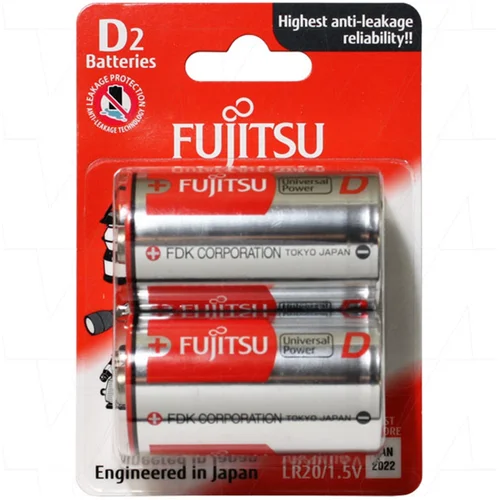 Fujitsu D2 LR20 baterija 2kom blister