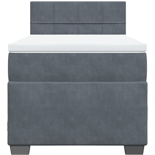 Box spring krevet s madracem tamnosivi 90x190 cm bar&amp;scaron;unasti Slike