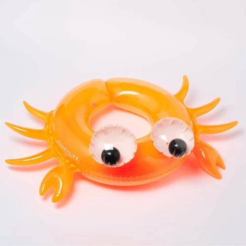 Sunnylife napihljiv otroški plavalni obroč sonny the sea creature neon orange