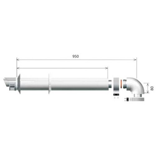 Ariston KOAKSIJALNI KOMPLET DIMOVODA S HOR.POC.EL. FI60/100 KOMP.L1000MM Cijene