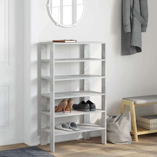 VidaXL stalak za cipele boja betona 61x32x105 cm konstruirano drvo Slike