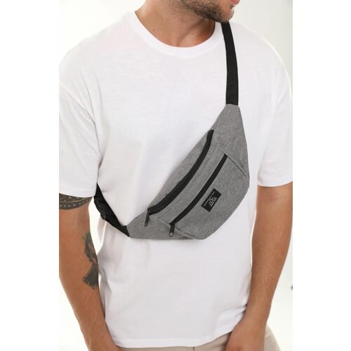 Dewberry 72422 Unisex 2 Compartment Shoulder and Waist Bag-GREY Cene