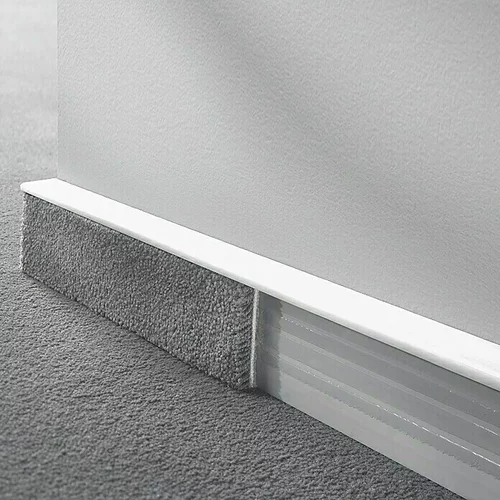 LOGOCLIC Zidna lajsna za tepih TSL (Bijele boje, 2,5 m x 16 mm x 55 mm)
