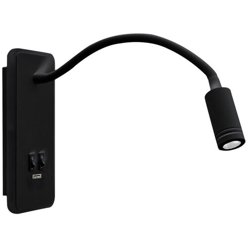  LED fleksibilna zidna lampica sa USB priključkom BASE LED/8W+LED/2W/230V crna Cene