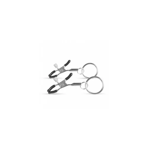 EasyToys - Fetish Collection metalne stezaljke za bradavice sa prstenom