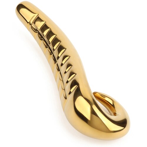 Mr. Steel Devil&amp;#039;s Tongue Dildo Gold Slike