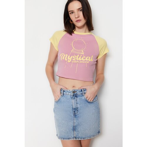 Trendyol T-Shirt - Pink - Slim fit Slike