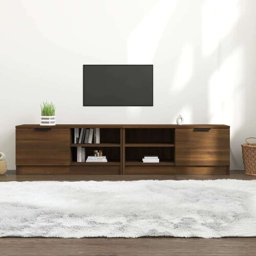 TV ormarići 2 kom boja smeđeg hrasta 80x35x36 5 cm drveni Slike