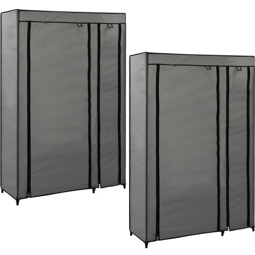vidaXL 282425 Folding Wardrobes 2 pcs Grey 110x45x175 cm Fabric Cijene