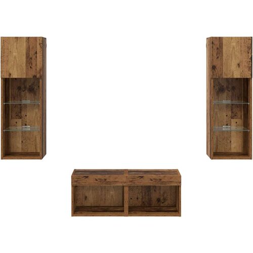 VidaXL TV zidni ormari Zidne 4 pcs Umjetnički hrast 40 x 30 x 30 cm Slike