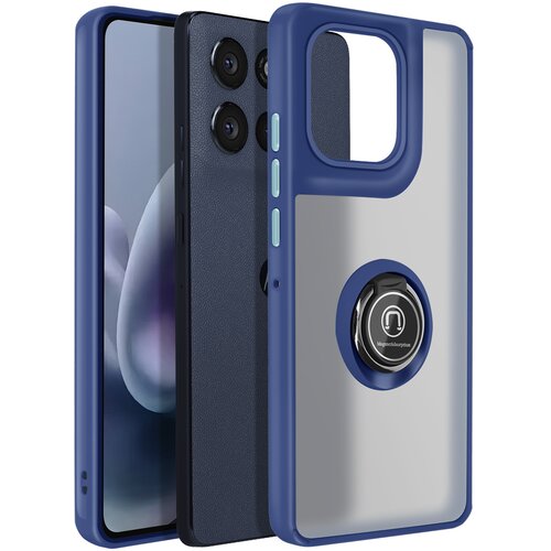 AVIZAR Ovitek za Motorola Moto G86 / G86 Power z magnetnim obročkom in matiranim zaključkom, Modra, (5000189068) Cene