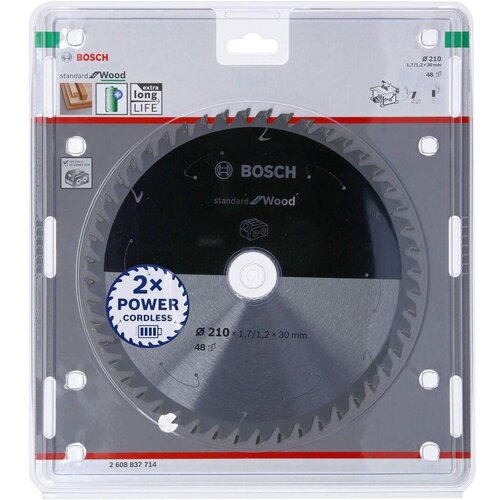 Bosch Standard for Wood list kružne testere za akumulatorske testere 210x1,7x30 T48 Cene