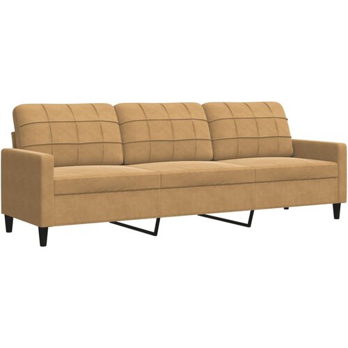 VidaXL kavč trosed rjav 210 cm žamet, (21256026) Slike