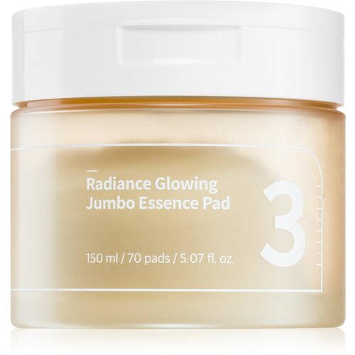 Numbuzin No. 3 Radiance Glowing Jumbo Essence Pad tonizirajoče blazinice za osvetljevanje kože in hidratacijo 70 kos Slike