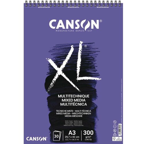Canson Skicirka spirala XL Fluid Mix Media A3 250 g, 30 listna, (22005436) Cene