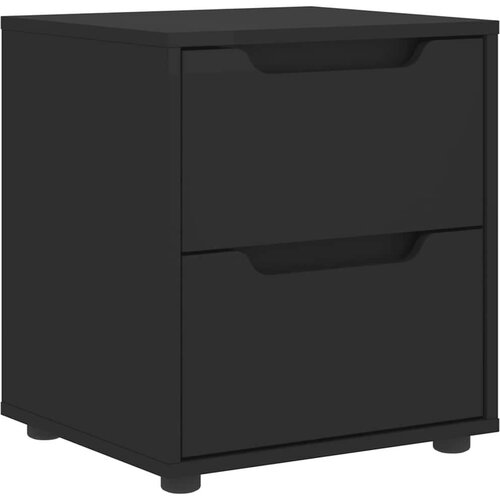 vidaXL nočna omarica VISNES Black 45x40x50 cm inženirski les Cene