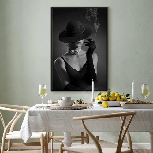  Slika - Black Elegance (1 Part) Vertical 60x90 U crnom drvenom okviru Slike