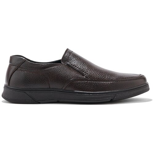 Shelvt Men's brown faux leather loafers Cene