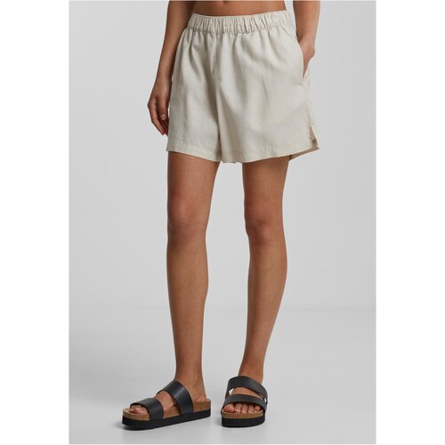 Urban Classics Women's Linen Shorts - Cream Cijene