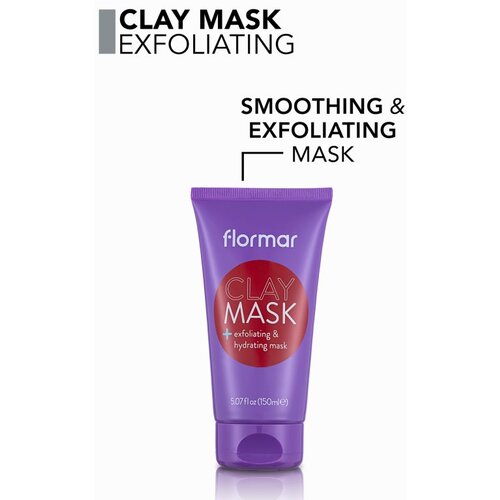 Flormar Clay Mask eksfoliacijska čistilna maska za obraz z ilovico 150 ml Slike
