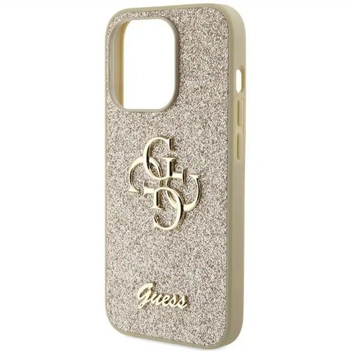 Original GUESS Hardcase GUHCP15XHG4SGD futrola za iPhone 15 PRO MAX (Fixed Glitter Big 4G / gold) Slike
