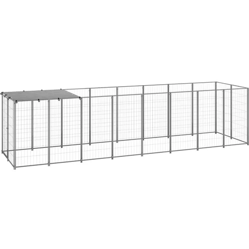  kavez za pse srebrni 4,84 m² čelični