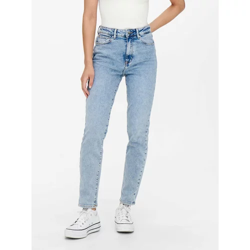 Only Jeans hlače 15248715 Modra Straight Fit