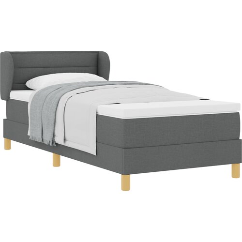 vidaXL Box Spring postelja z vzmetnico temno siva 80x200 cm tkanina Cene