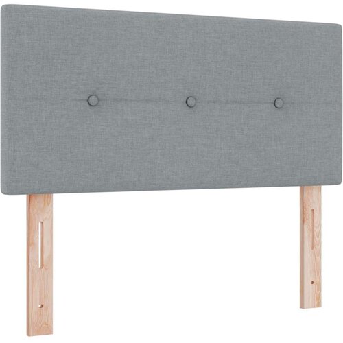  Naslon za glavu s gumbima svjetlosiva 90 cm tkanina Slike