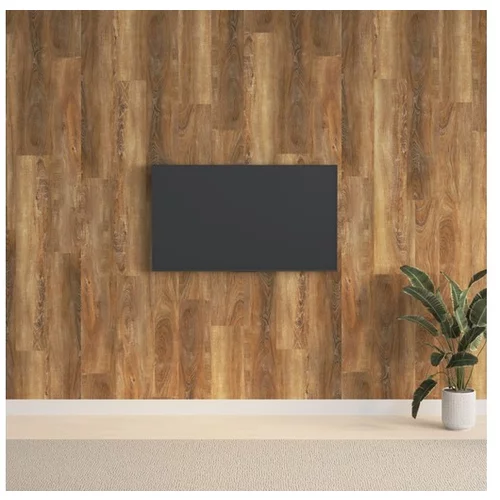  Stenski paneli videz lesa rjav PVC 2,06 m²