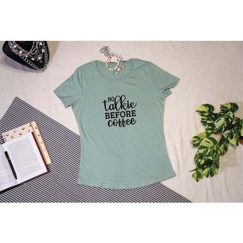 NO talkie - Strukirana majica Pastel zelena XL Cene