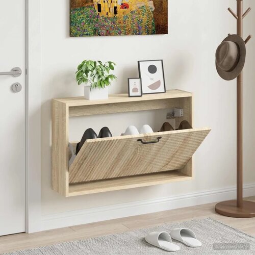  Ormar za cipele na zidu HAARLEM 71 x 17 x 43 cm Hrast sonoma - Hrast sonoma Cijene