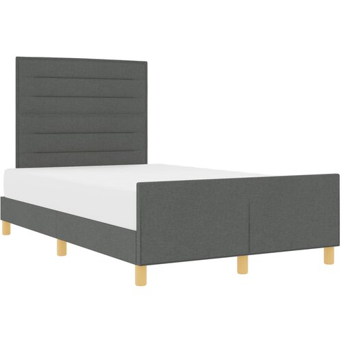 Maison Chic Posteljni Okvir - Dvoposteljna postelja temno siv 120x200 cm tkanina, (22081745) Cene
