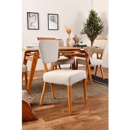 Hanah home stolica palace v2 - cream oakcream chair set (2 pieces) Cene