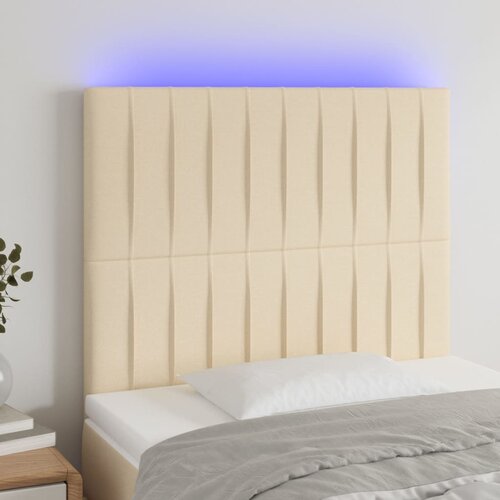  The Living Store LED posteljno vzglavje krem 80x5x118/128 cm blago - LED Vzglavje, (21452104) Cene