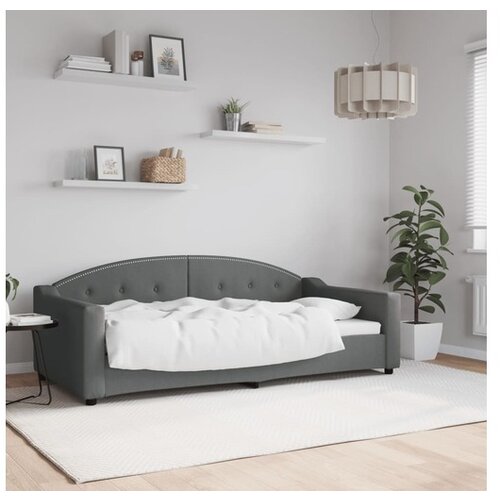 vidaXL Dnevni krevet tamnosivi 90 x 190 cm od tkanine Cijene