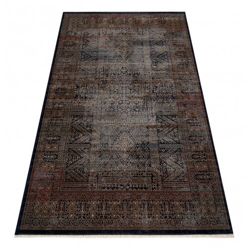 RugsX Volnena preproga KESHAN Čopki, Okvir orientalski 1251/53511 zlato / temno modra 80x145 cm, (5000174859) Cene