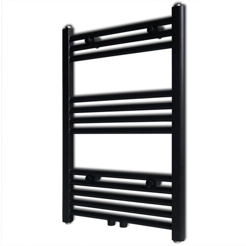 vidaXL kopalniški radiator z ravnimi cevmi 500x764 mm črn Cene
