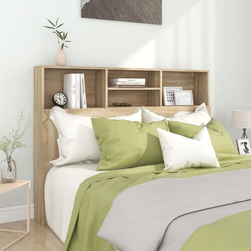 vidaXL vzglavna omarica sonoma hrast 140x19x103,5 cm Cene