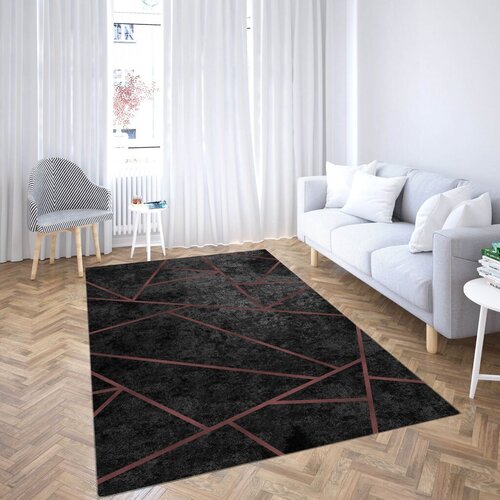 Conceptum Hypnose tepih CG_117, pravougaoni, 100x140 cm, crni Cene