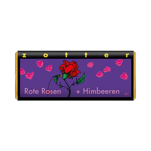 BIO čokolada - "rdeče vrtnice + maline"