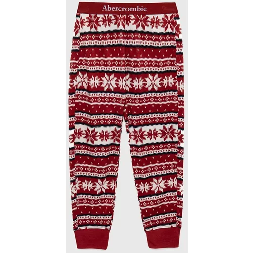 Abercrombie & Fitch Dječje pidžama hlače boja: bordo, s uzorkom
