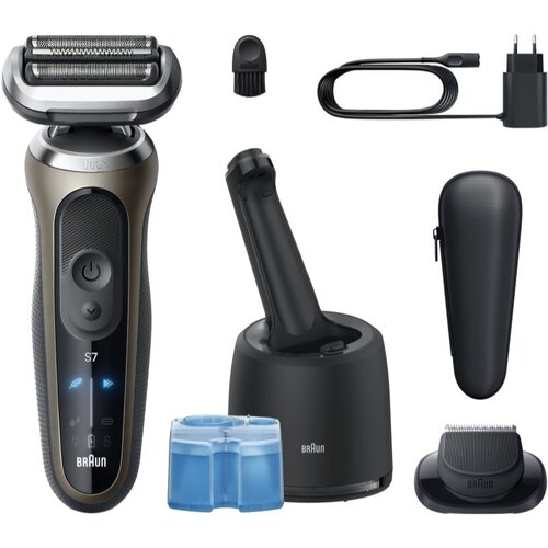 Braun Series 7 72-C7200cc električni brivnik s čistilno in polnilno postajo Gold 1 kos Cene
