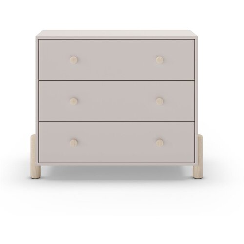 Marckeric Krem niska dječja komoda od masivnog bora 90x80 cm Enola &amp;ndash; Slike