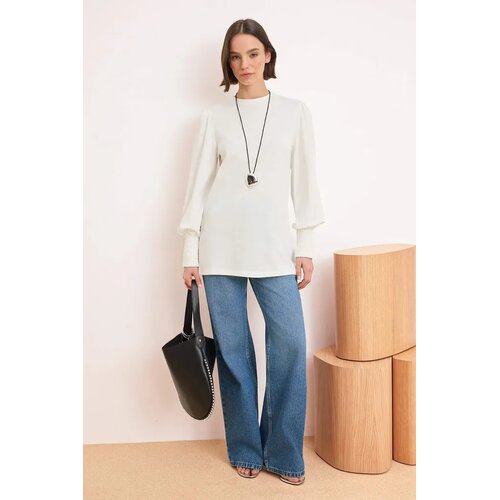 Trendyol Modest Ženska bluza Tctss26Uk00008, Krem Cene