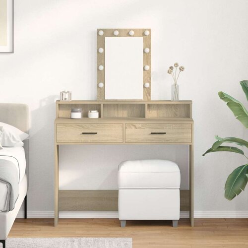 vidaXL sonoma oreh inženirski les 100 x 41 x 140 cm ogledalo Cene